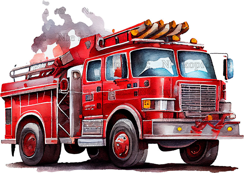 Naprasowanka Samochód pożarniczy strażacy 5