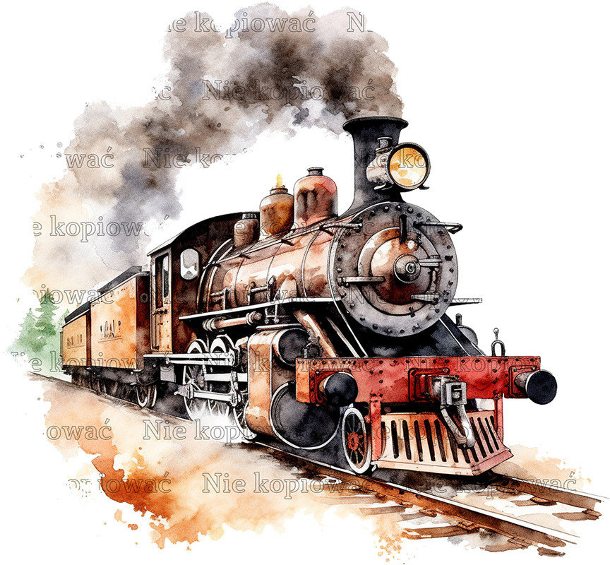 Naprasowanka Pociąg podróż Vintage Retro 13