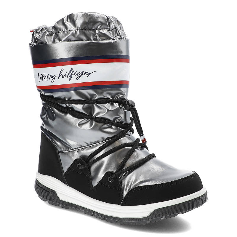 Srebrne Śniegowce Tommy Hilfiger Damskie Buty