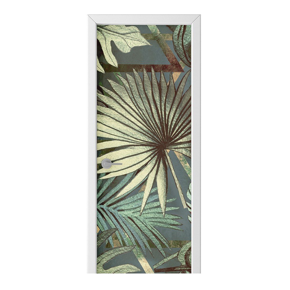 Naklejka na drzwi HOMEPRINT Liście palmy 75x205 cm