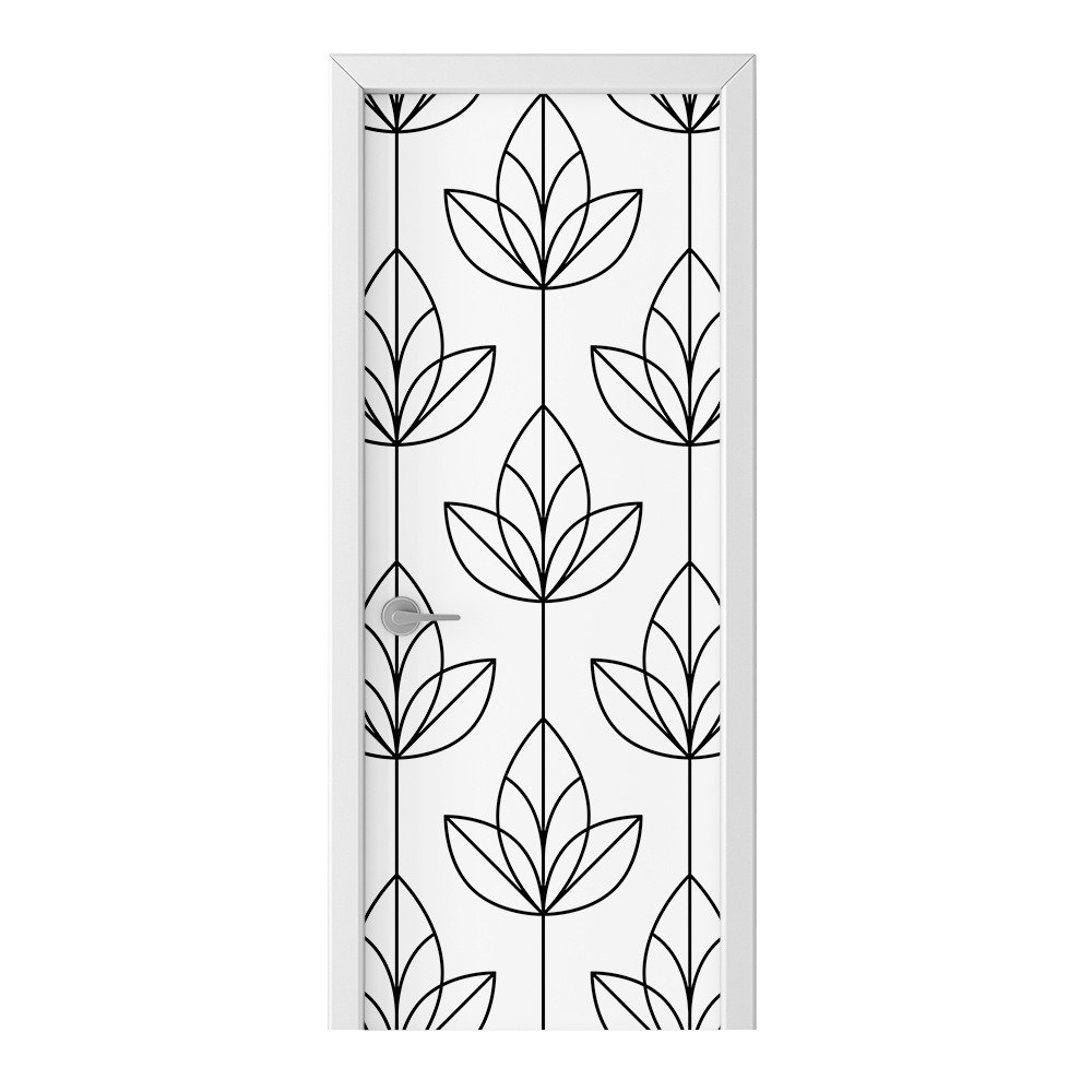 Naklejka na drzwi HOMEPRINT Ornament na białym tle 95x205 cm