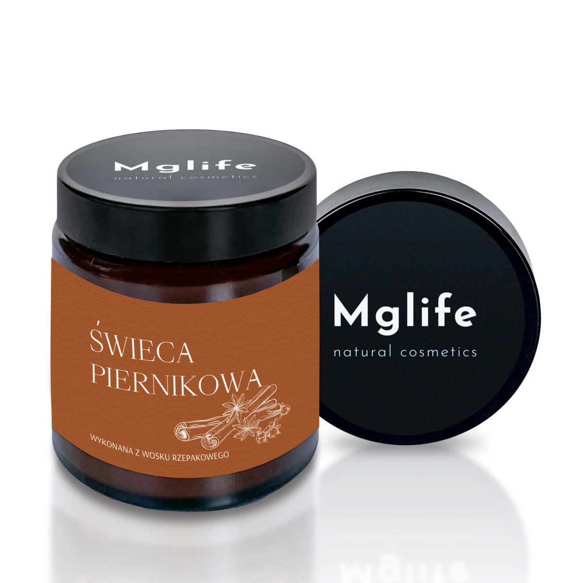 Mglife Świeca rzepakowa piernikowa z wosku rzepakowego 120 ml