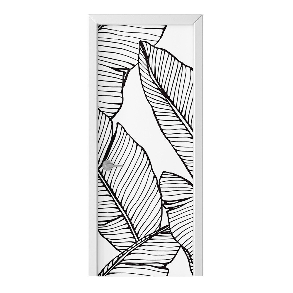 Naklejka na drzwi HOMEPRINT Hawajskie liście drzew 75x205 cm