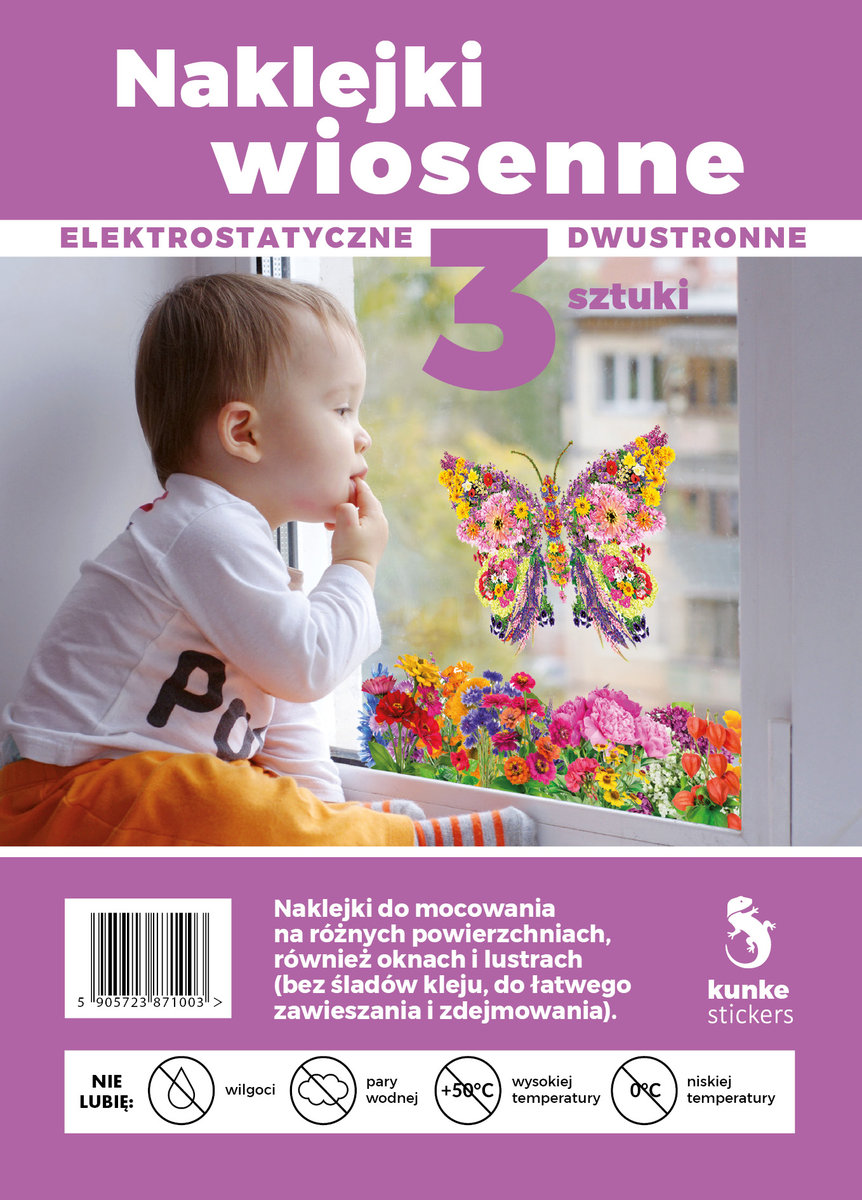 Naklejki wiosenne dwustronne elektrostatyczne