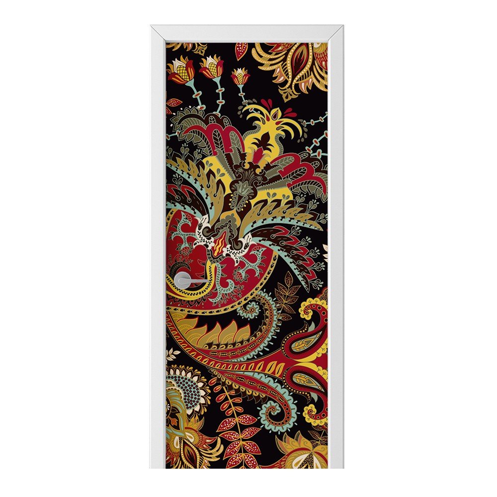 Naklejka na drzwi HOMEPRINT Indyjski ornament 95x205 cm
