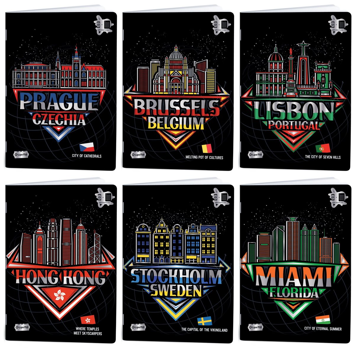 Zeszyt A4 40k kratka Miasta lakier MarMar