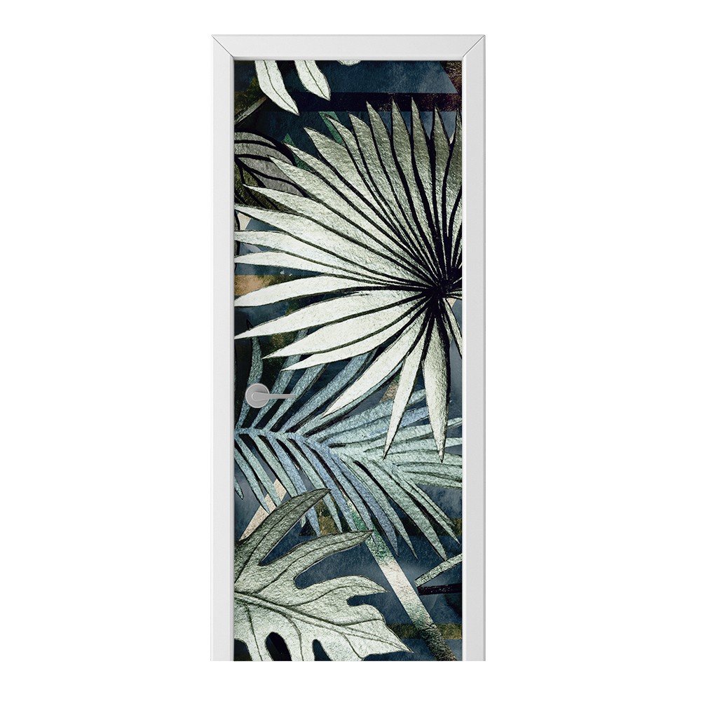 Naklejka na drzwi HOMEPRINT Liście palmy 85x205 cm