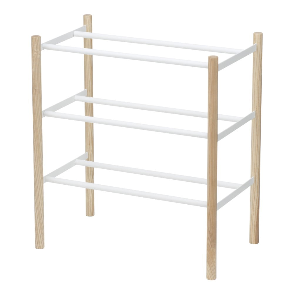 Biała/naturalna metalowa teleskopowa szafka na buty – YAMAZAKI