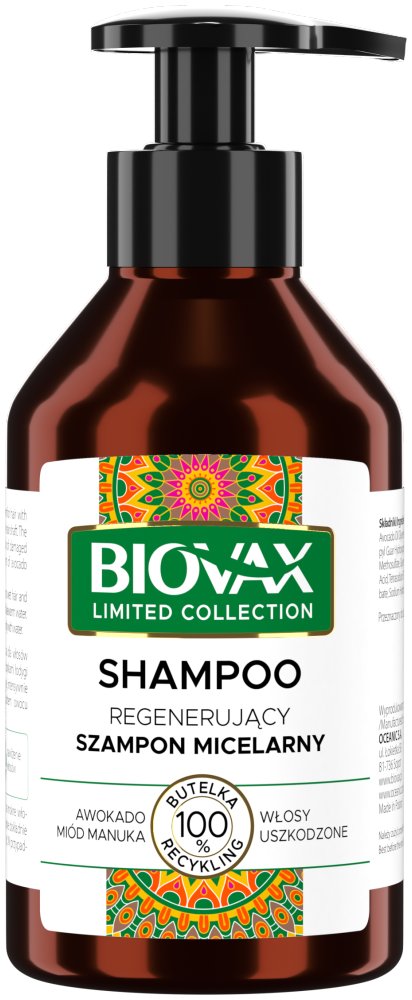 BIOVAX Limited regenerujący szampon Avocado & Miód manuka 250 ml