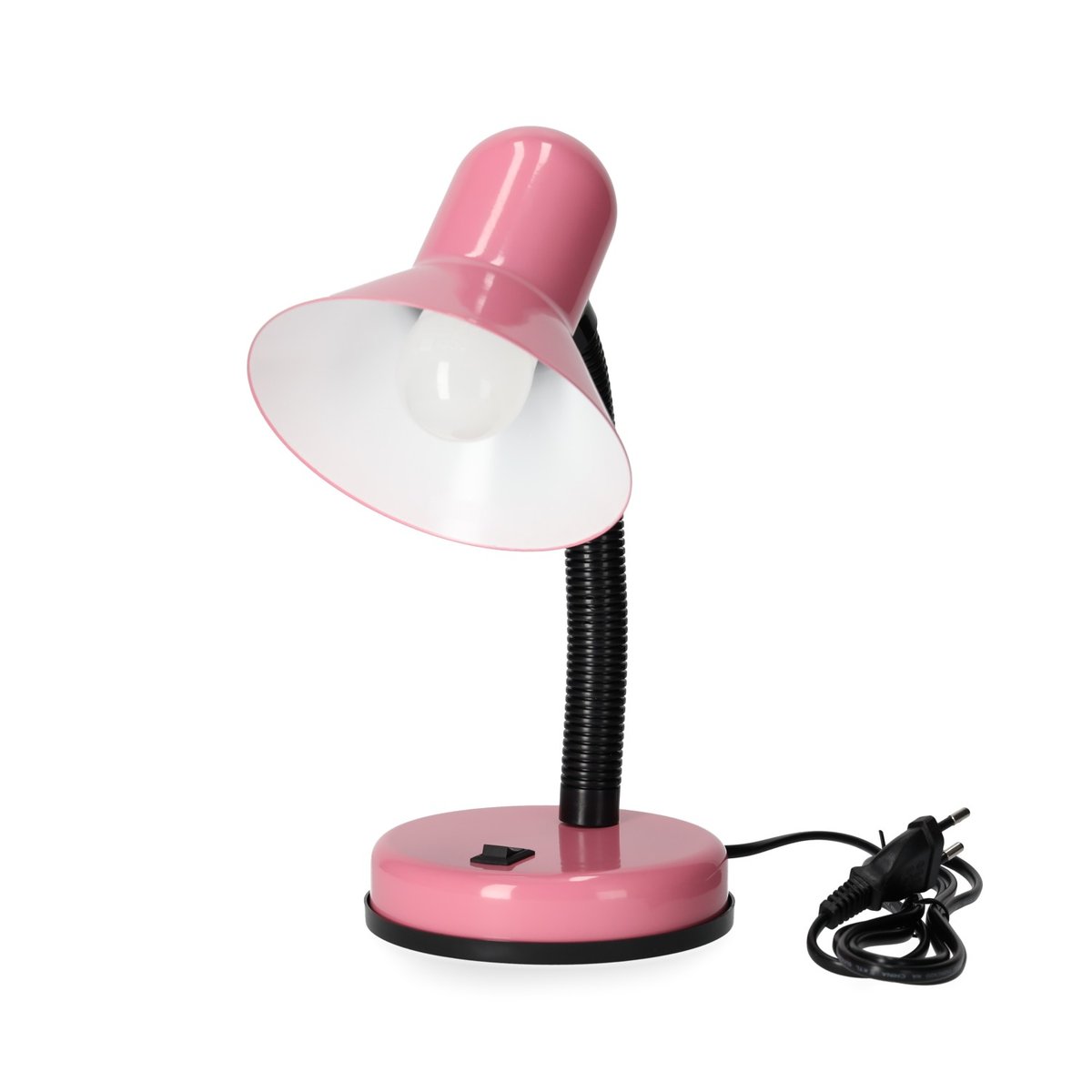 Lampka biurkowa LAMBI z regulowanym kloszem różowa