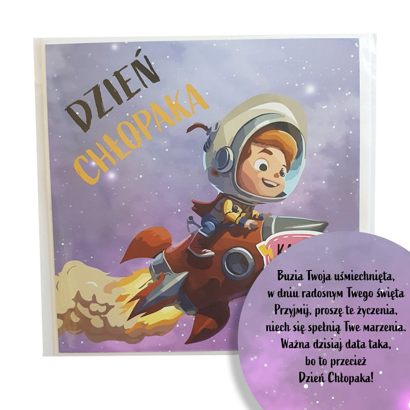 HIT! Kartka zdrapka na dzień chłopaka RAKIETA