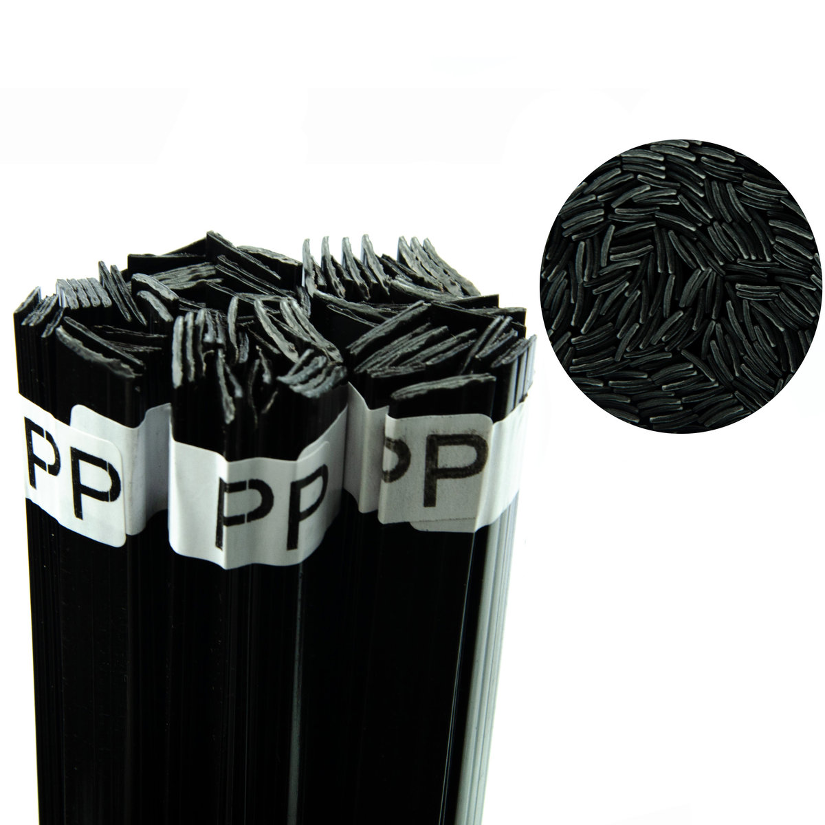 Spoiwo do spawania plastiku PP Czarne 100g Pasek 12mm