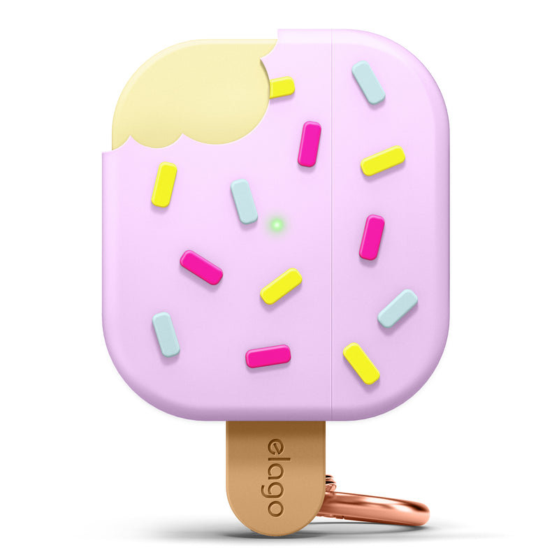 ELAGO AirPods 3 Etui silikonowe ochronne o wyglądzie lodów 3D, Fioletowe