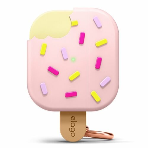 ELAGO AirPods 3 Etui silikonowe ochronne o wyglądzie lodów 3D, Różowe
