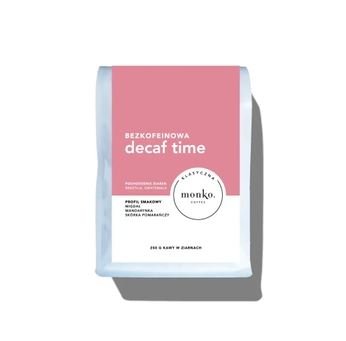 bezkofeinowa kawa ziarnista monko. decaf time - 250 g
