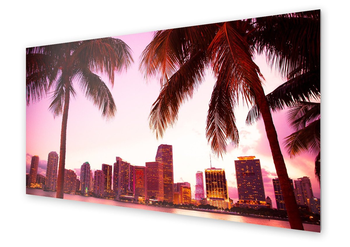 Panel kuchenny HOMEPRINT Miasto pod palmami 125x50 cm
