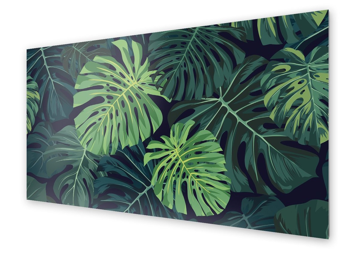 Panel kuchenny HOMEPRINT Liście monstera 120x60 cm