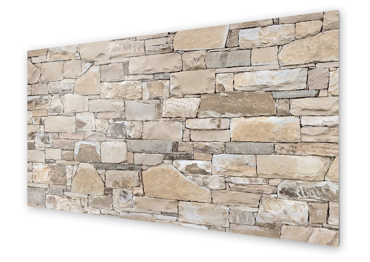 Panel kuchenny HOMEPRINT Ściana z kamienia naturalnego 140x70 cm