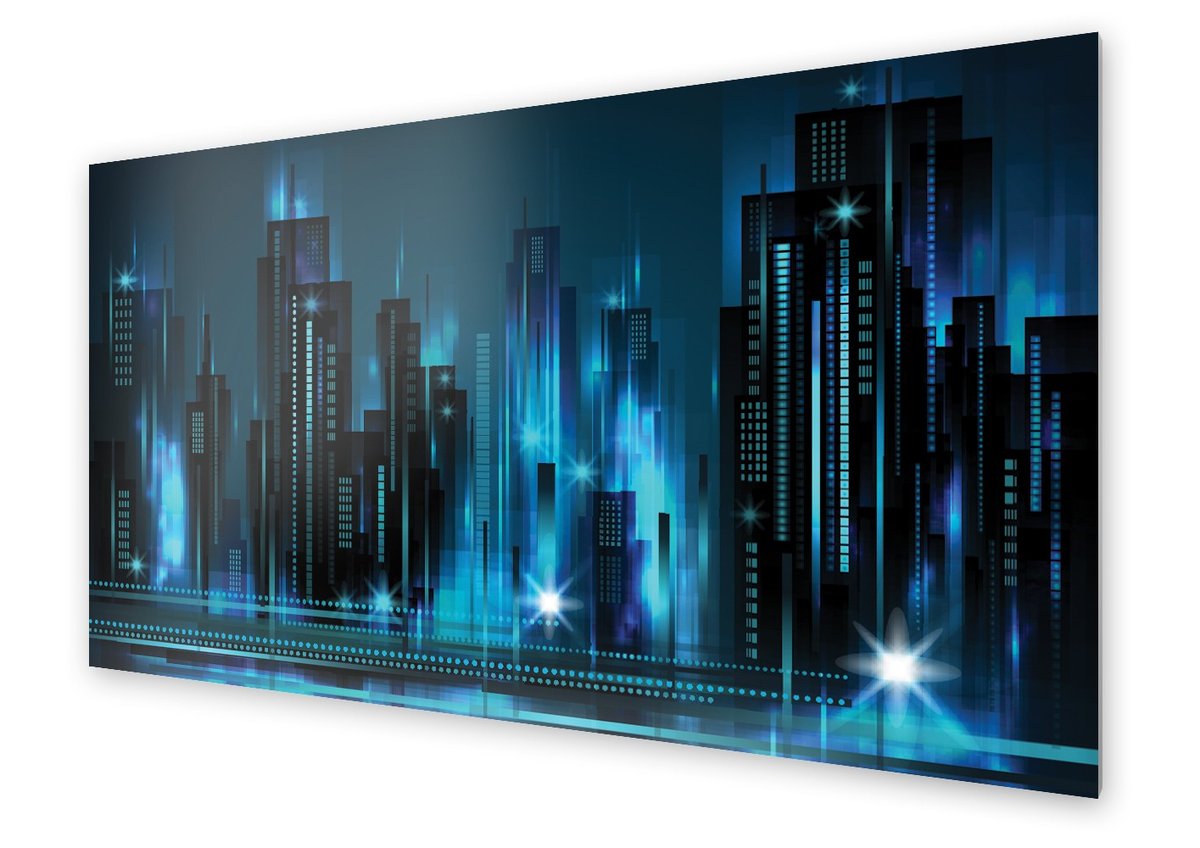Panel kuchenny HOMEPRINT Ilustracja miasta nocą 140x70 cm