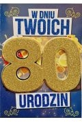 Karnet Urodziny 80 męskie