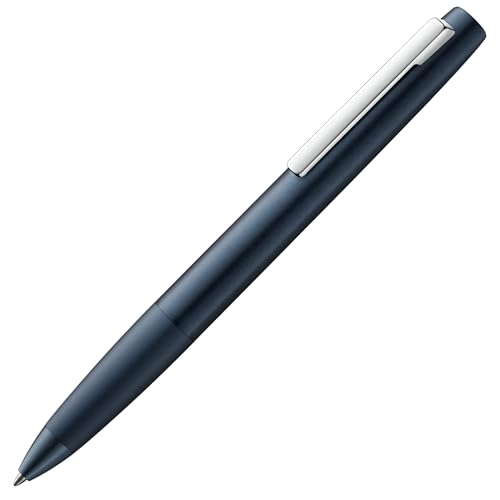 LAMY aion Długopis 277 - wyjątkowy długopis z aluminium w kolorze ciemnoniebieskim, jedwabisty mat z mechanizmem obrotowym - z wkładem o dużej pojemności - szerokość kreski M