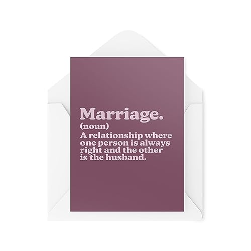 Śmieszne kartki ślubne dla męża żony - definicja małżeństwa - śmieszne kartki rocznicowe - kartki z życzeniami - CBH1808
