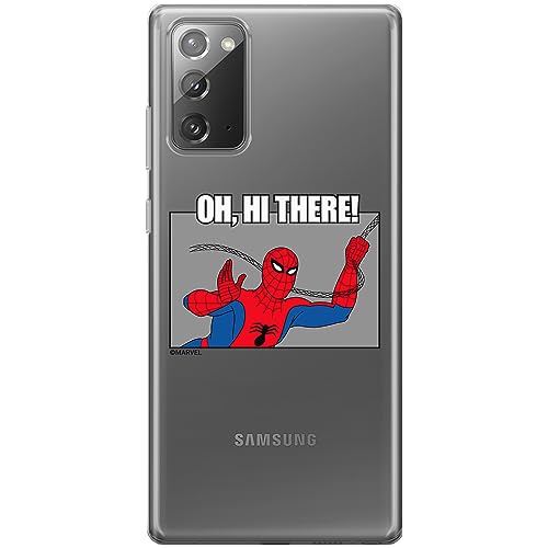 ERT GROUP etui na telefon Samsung GALAXY NOTE 20, case oryginalny i oficjalnie licencjonowany przez Marvel, wzór Spider Man 032, optymalnie dopasowane, plecki z TPU częściowo przeźroczyste