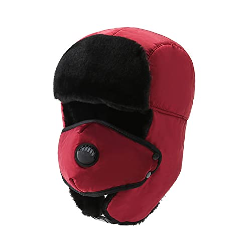 SPYXGS klapki na uszy czapki zimowe lotnik pilot łapacz bomberka rosyjski lotnik ushanka czapka myśliwska, Blau Rosa 8030, 10 UK Child Narrow