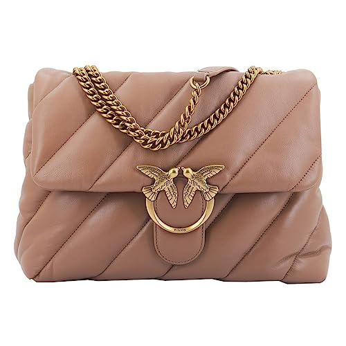 Pinko Love Big Puff Cl Sheep Nappa, Torba damska, Rozmiar uniwersalny, D01q_biszkopt Imbiro-antyczne złoto, Taglia unica