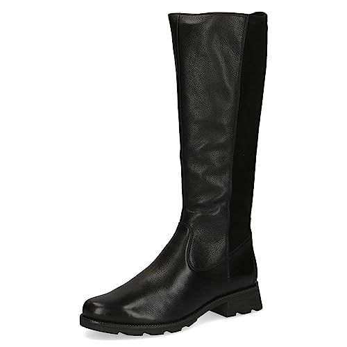 Caprice Damskie 9-25611-41 kozaki na obcasie, czarny Comb, 37 EU