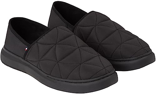 Tommy Hilfiger Męskie kapcie męskie Hilfiger Warm Hybrid Homeslipper, Czarny, 42 EU