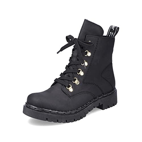 Rieker Damskie buty sznurowane Y2422, damskie botki, czarny 01, 41 EU