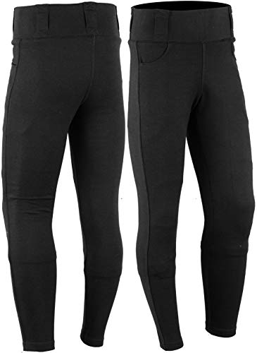 Bikers Gear Australia Damskie damskie legginsy motocyklowe Kl901-14 z podszewką z kevlaru, ze zdejmowanym pancerzem CE, czarne, 46