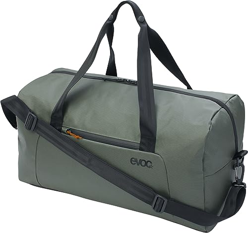 EVOC WEEKENDER 40, torba podróżna (odporna na wodę i zabrudzenia tarpualina, w zestawie kieszenie zewnętrzne i wewnętrzne, pojemność: 40 l, waga: 720 g, wymiary: 55 x 26 x 28 cm), ciemnooliwkowy -