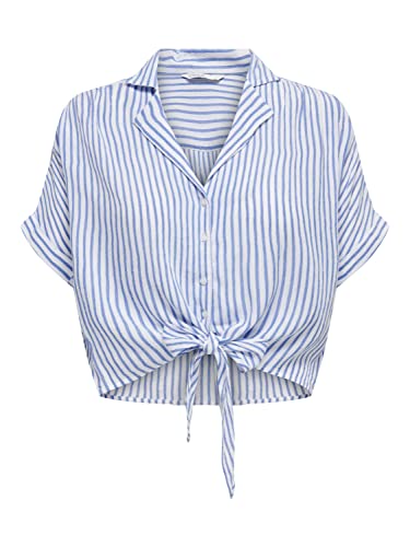 ONLY Damska koszulka Onlpaula Life S/S Tie Shirt WVN Noos