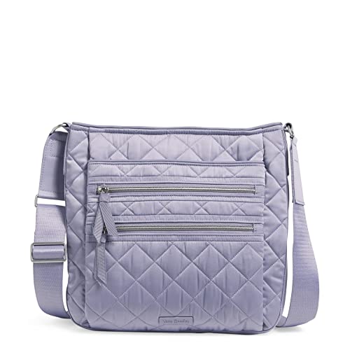 Vera Bradley Damska sportowa torebka hipsterska z diagonalem z potrójnym zamkiem błyskawicznym, lawendowe niebo, jeden rozmiar