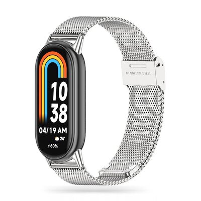 Pasek do XIAOMI SMART BAND 8 / 8 NFC Tech-Protect Milaneseband srebrne