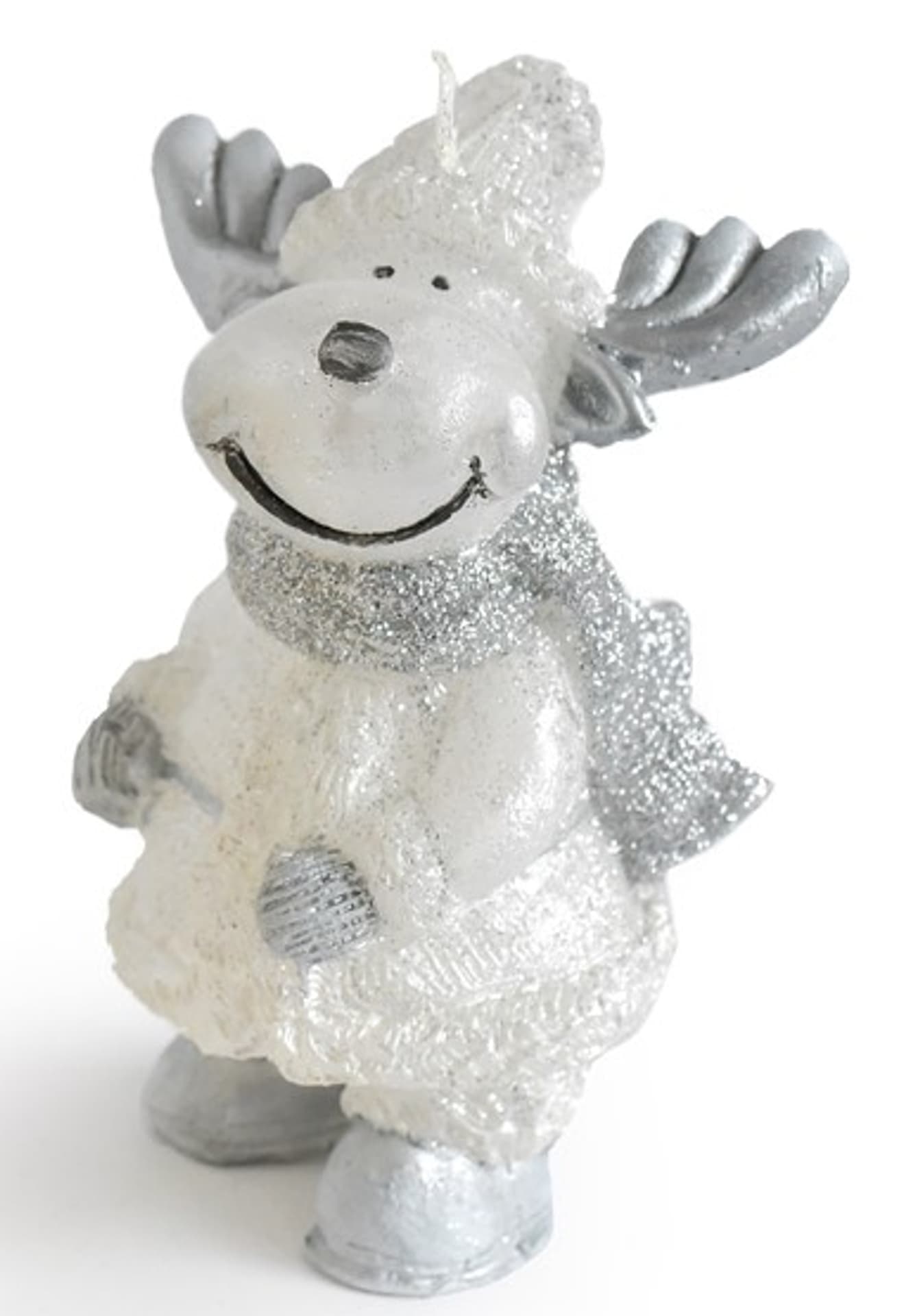 Świeca ŁOŚ figurka 10x13cm parafinowa srebrna