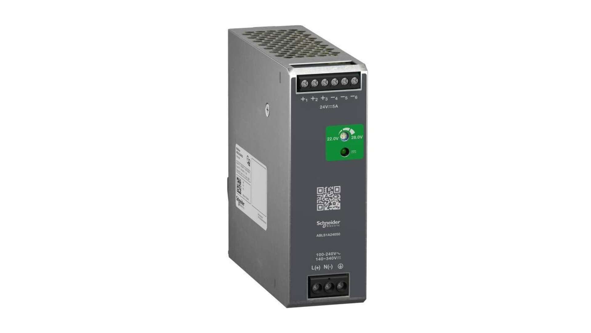 Phaseo, regulowany zasilacz impulsowy, 100...240 V AC, 24V 5 A, 1 fazowy, Optimized