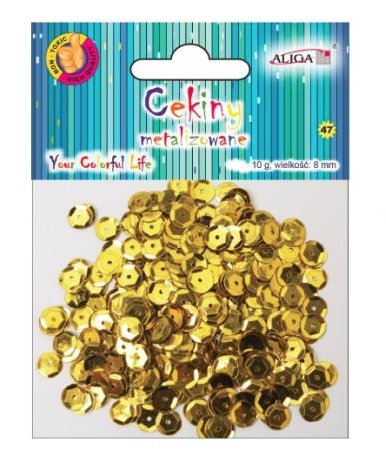 [BS] CEKINY METALICZNE ZŁOTY 10G ALIGA