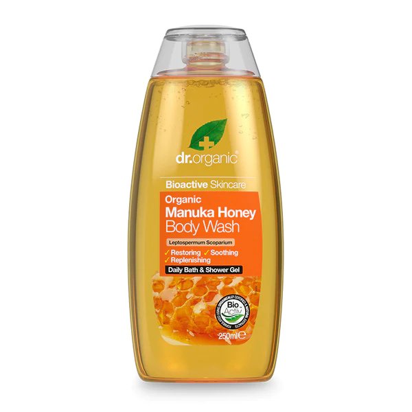 Dr.Organic Manuka Honey, Odżywczy Żel Do Kąpieli Z Miodem Manuka, 250ml