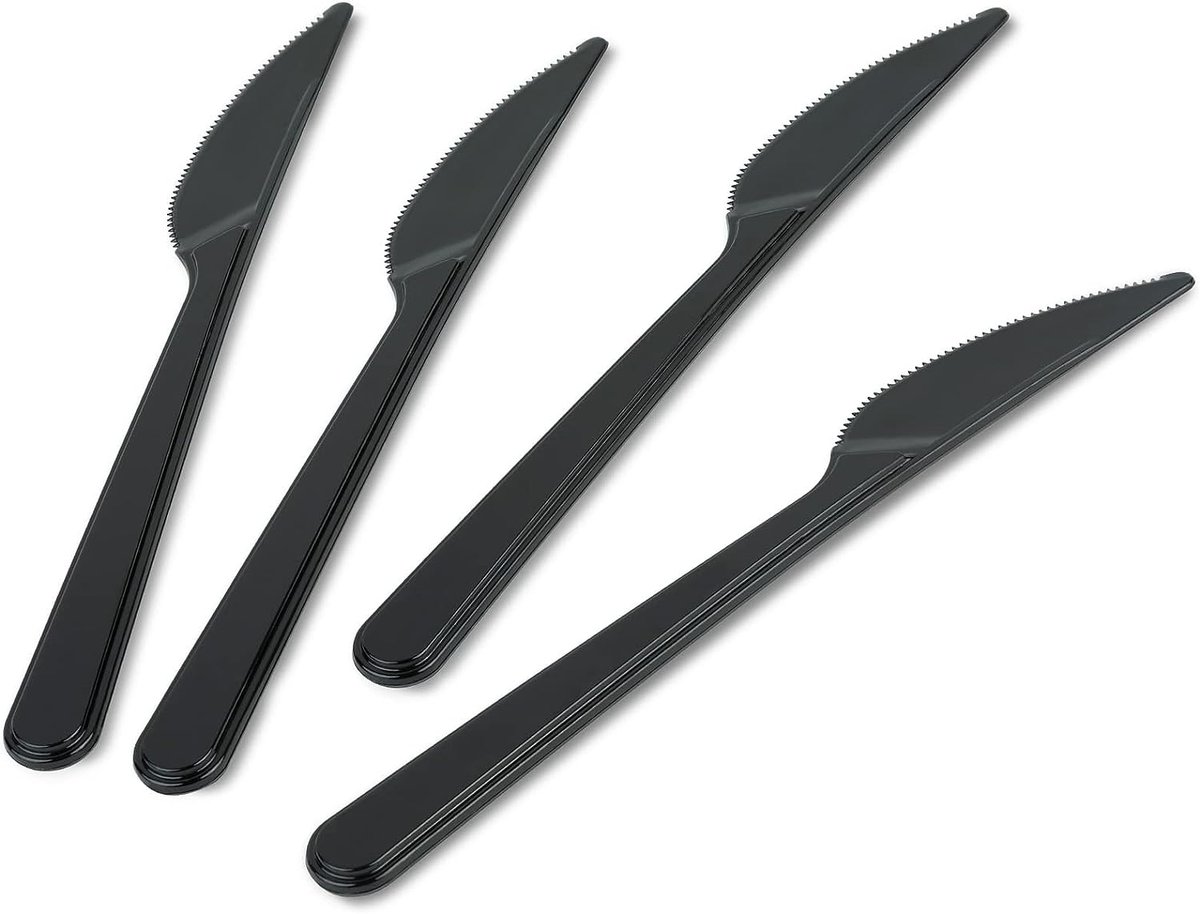 Noże plastikowe do obiadu Jednorazowe 50 szt