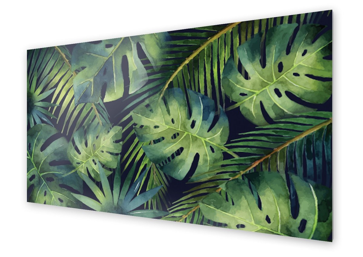 Panel kuchenny HOMEPRINT Zieleń w tropikach 100x50 cm