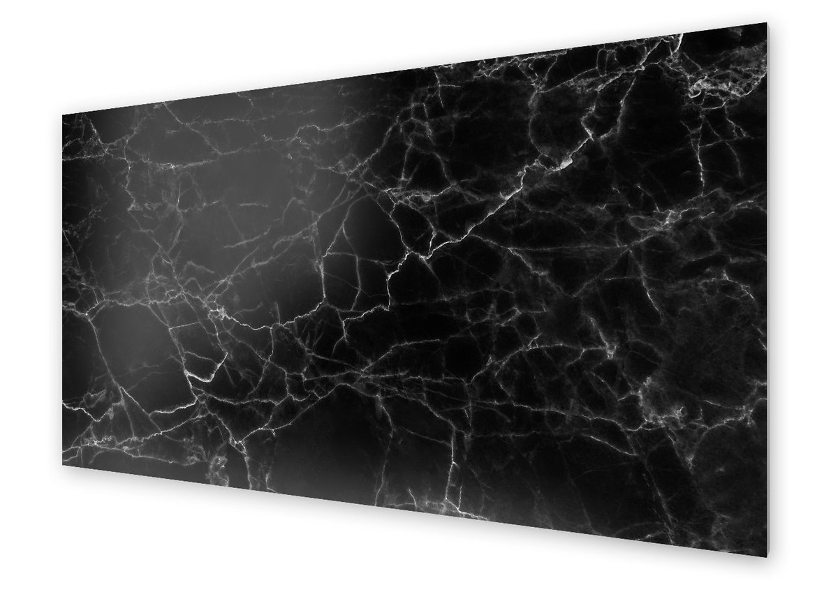 Panel kuchenny HOMEPRINT Klasyczny czarny marmur 140x70 cm