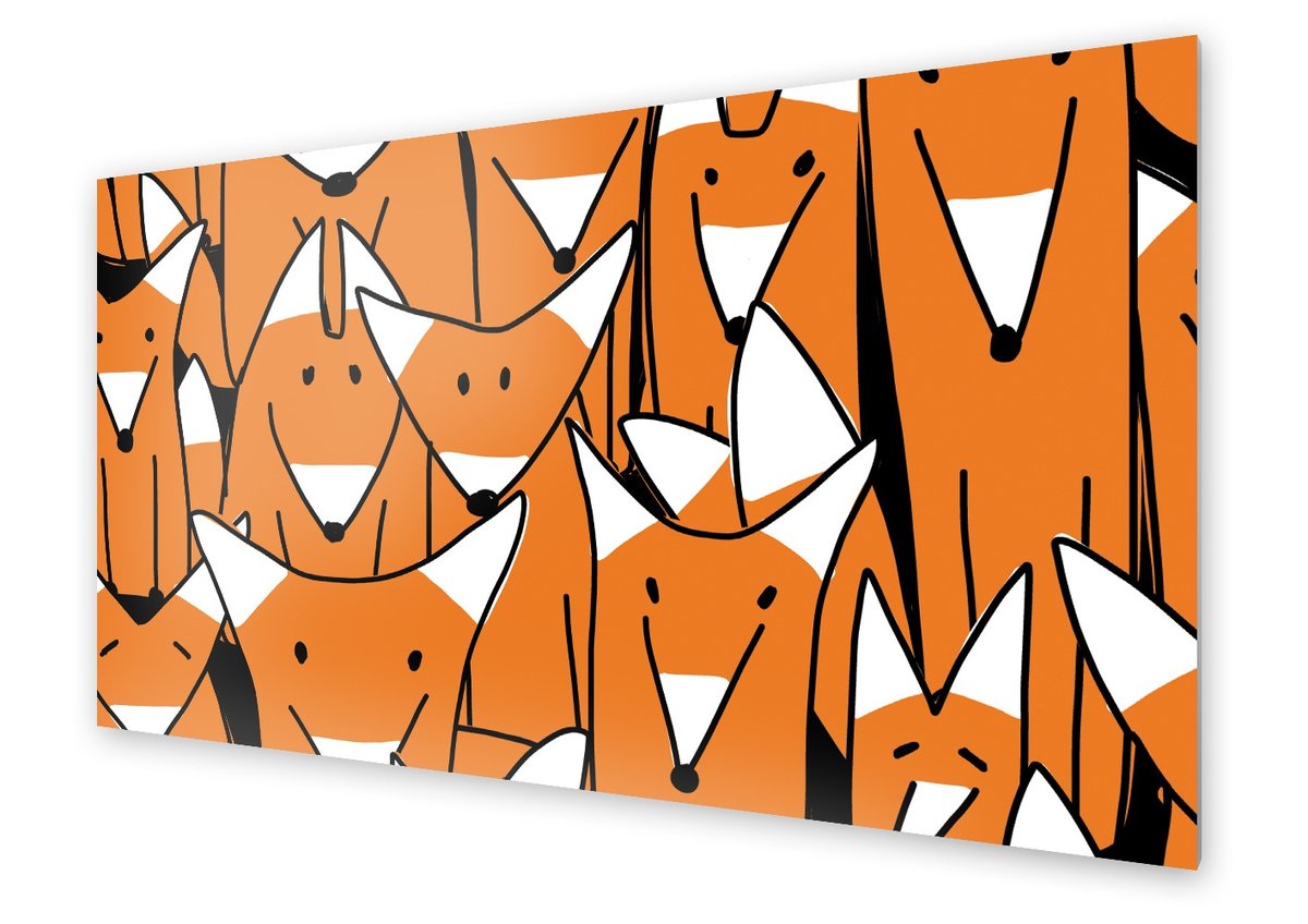 Panel kuchenny HOMEPRINT Lisia rodzina 100x50 cm