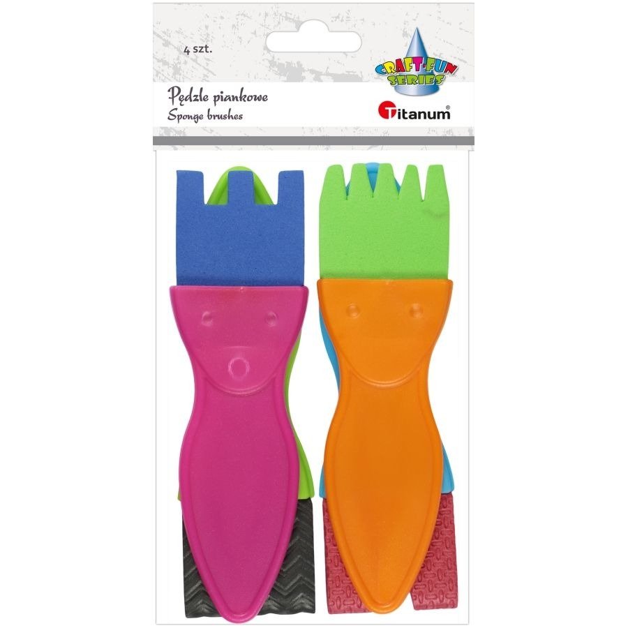 pędzle piankowe płaskie