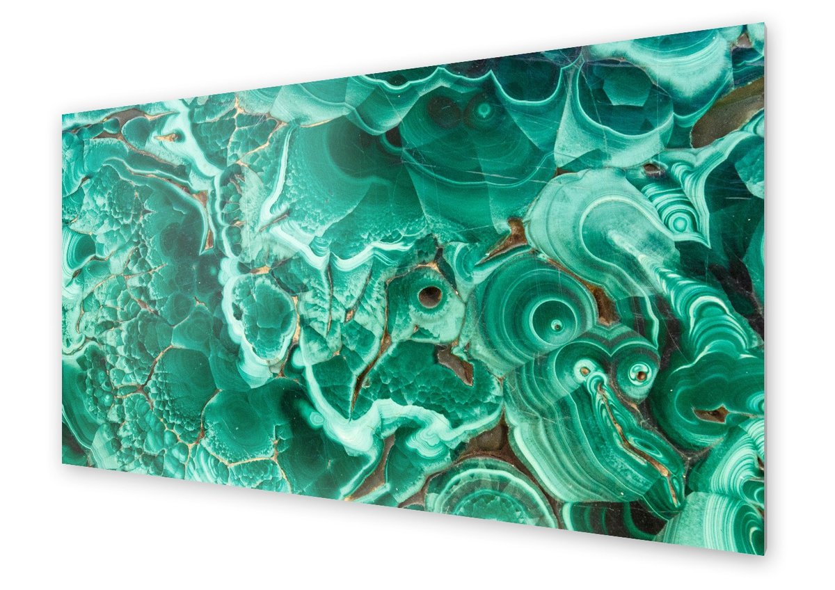 Panel kuchenny HOMEPRINT Malachit zielony 100x50 cm
