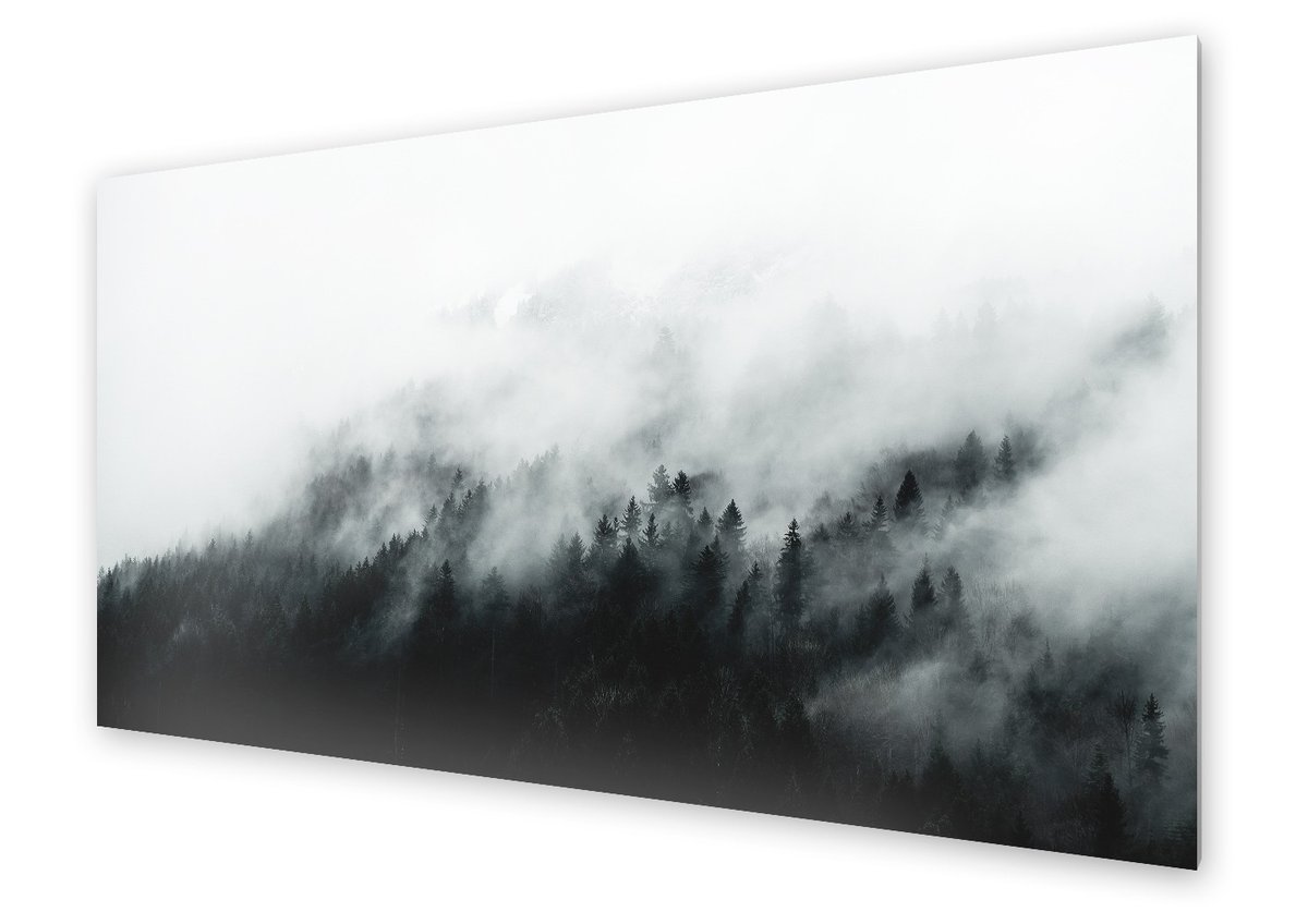 Panel kuchenny HOMEPRINT Krajobraz górski we mgle 100x50 cm