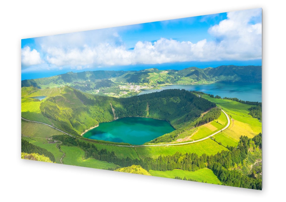 Panel kuchenny HOMEPRINT Jezioro Seven Cities 125x50 cm