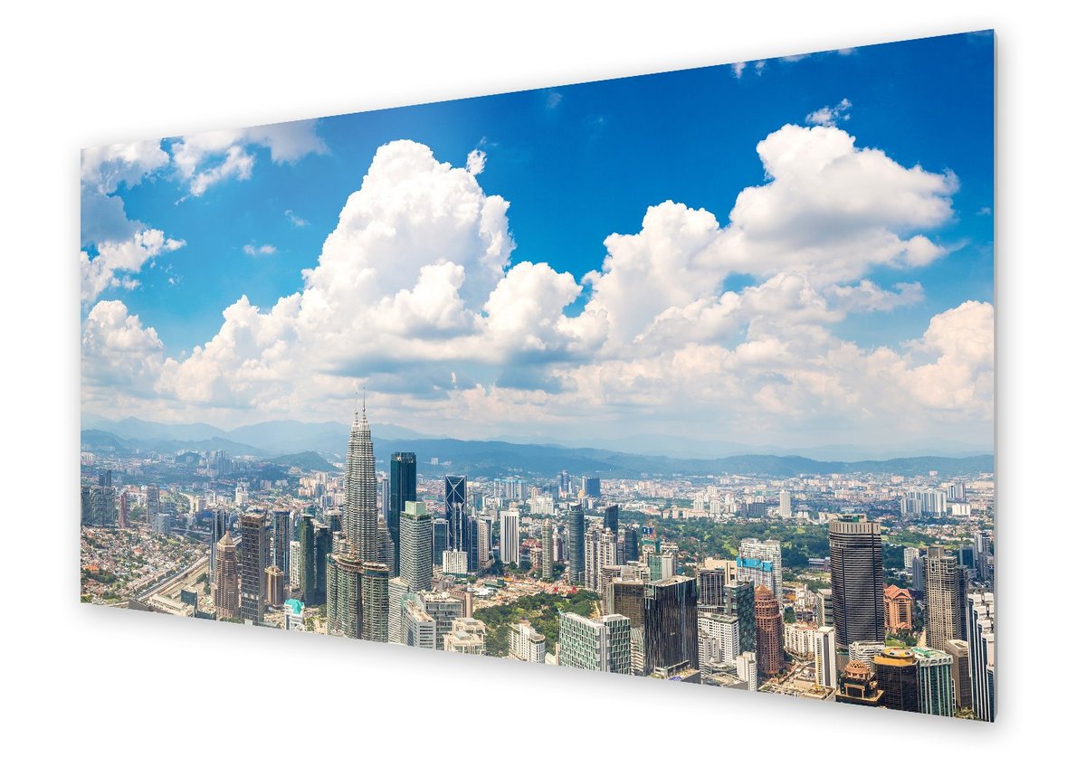 Panel kuchenny HOMEPRINT Panorama Kuala Lumpur 140x70 cm